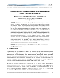 Posterlet: A Game-Based Assessment of Children`s Choices to Seek