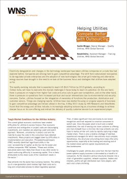 Helping Utilities Compete Better with Outsourcing