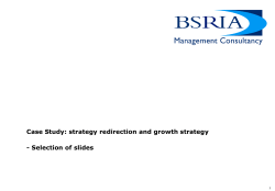 Case Study: strategy redirection and growth strategy