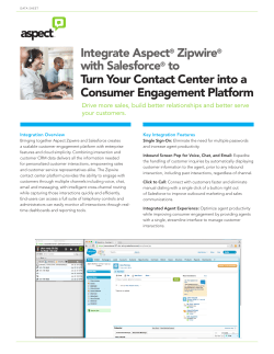 Aspect Zipwire and Salesforce Data Sheet