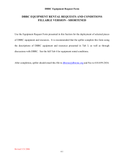 Equipment Request Form - Delaware Bay and River Cooperative