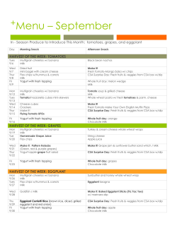 + Menu – September - Roots and Wings Preschool