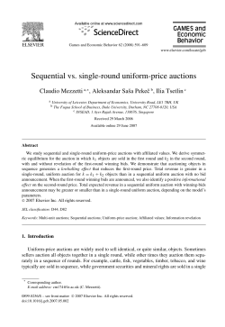 Sequential vs. single-round uniform-price auctions