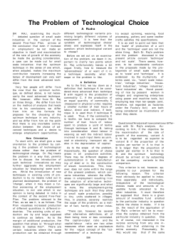 The Problem of Technological Choice