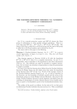 THE NOETHER-LEFSCHETZ THEOREM VIA VANISHING OF