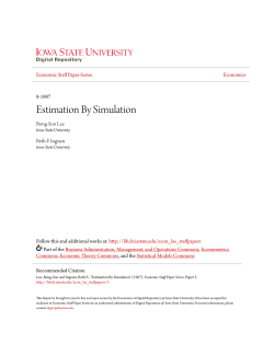Estimation By Simulation - Iowa State University Digital Repository