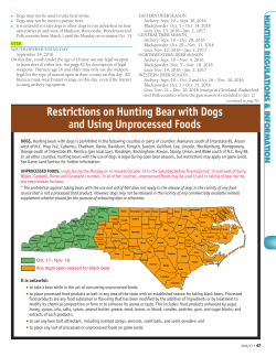2016-17 Big Game Regulations - North Carolina Wildlife Resources