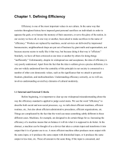 Chapter 1. Defining Efficiency