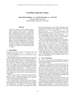 Learning Cooperative Games