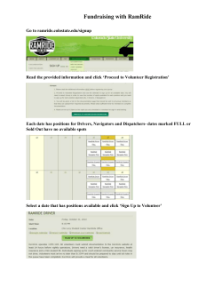 Guide for Fundraising with RamRide