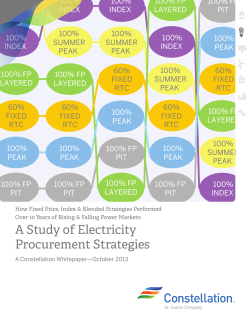 A Study of Electricity Procurement Strategies