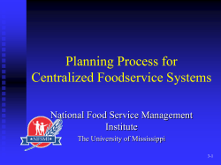 Introduction to Foodservice Systems