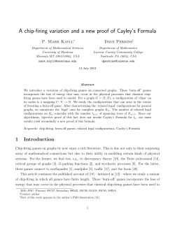 A chip-firing variation and a new proof of Cayley`s Formula