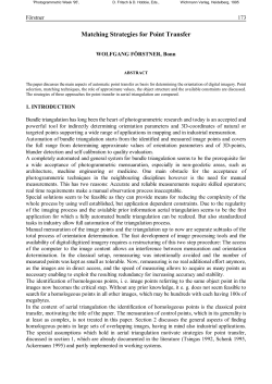 Matching Strategies for Point Transfer