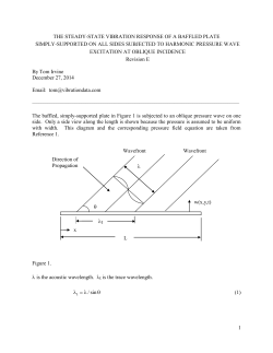 THE STEADY-STATE VIBRATION RESPONSE OF A BAFFLED