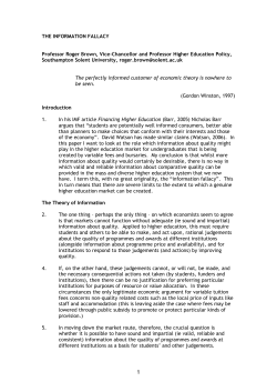 draft 2 – 23 february 2007 - Higher Education Policy Institute