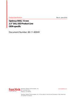 Optimus MAX, 15 mm 2.5&rdquo; SAS, SSD Product Line OEM