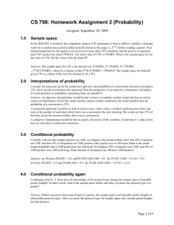 CS 798: Homework Assignment 2 (Probability)