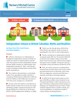 Independent Schools in British Columbia: Myths