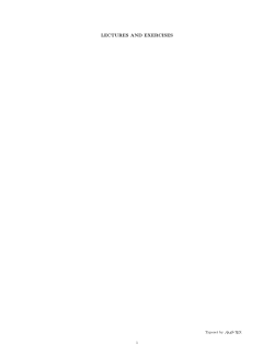 LECTURES AND EXERCISES