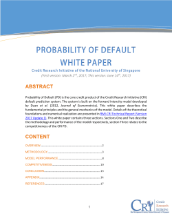 PD White Paper - Credit Research Initiative