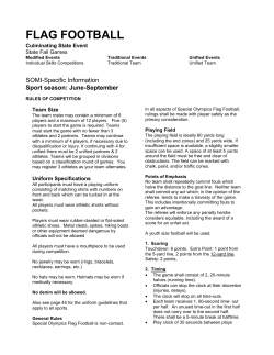 flag football - Special Olympics Michigan