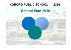 School Plan 2016 B - Kororo Public School