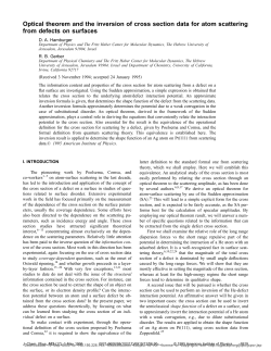 Optical theorem and the inversion of cross section data for atom
