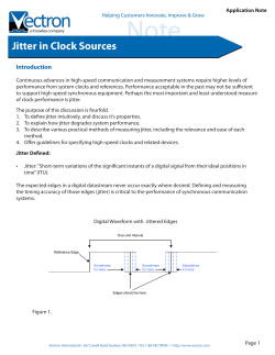Jitter in Clock Sources