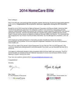 HomeCare Elite Winner Letter