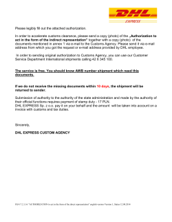 Authorization to act in the form of the direct representation