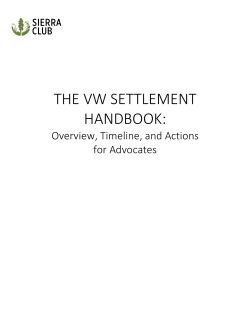 the vw settlement handbook
