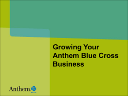 Growing Your Anthem Blue Cross Business