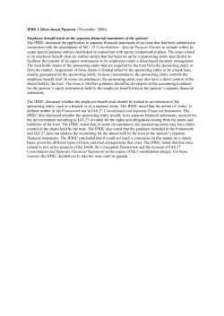 IFRS 2&mdash;Employee benefit trusts in the separate financial statements