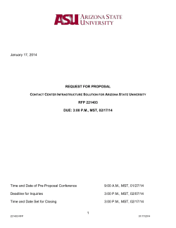 RFP with TCs - Arizona State University