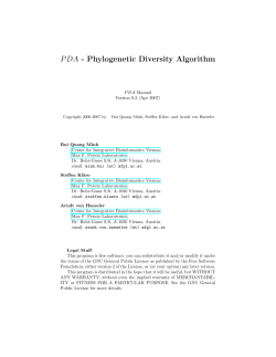 PDA - Phylogenetic Diversity Algorithm