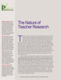The Nature of Teacher Research - National Association for the