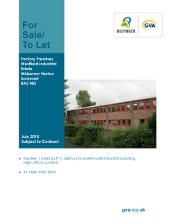 Units 1 - 4 First Avenue, Midsomer Norton May 2013