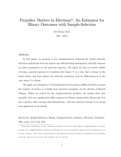 Prejudice Matters in Elections?: An Estimator for Binary Outcomes