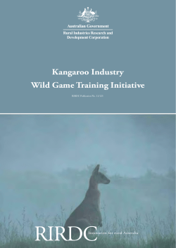 Kangaroo Industry Wild Game Training Initiative