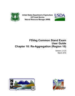 Re-Aggregation - USDA Forest Service