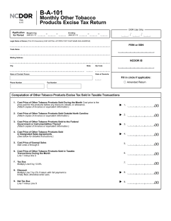BA-101 - North Carolina Department of Revenue