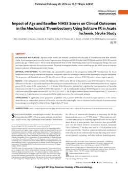 Impact of Age and Baseline NIHSS Scores on Clinical Outcomes in