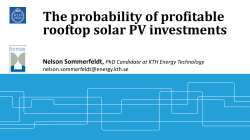 The probability of profitable rooftop solar PV investments