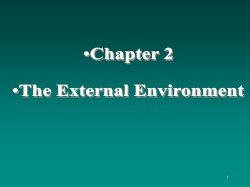 Chapter 2. The External Environment