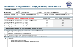 Pupil Premium Strategy Report 2016