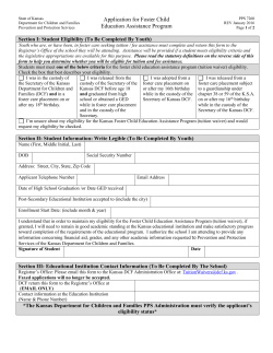 Application for Foster Child Education Assistance