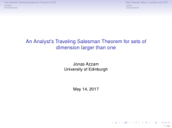 An Analyst`s Traveling Salesman Theorem for sets of