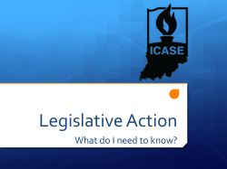 Legislative Action - Indiana Council of Administrators of Special