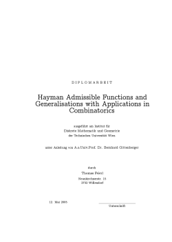 Hayman Admissible Functions and Generalisations with